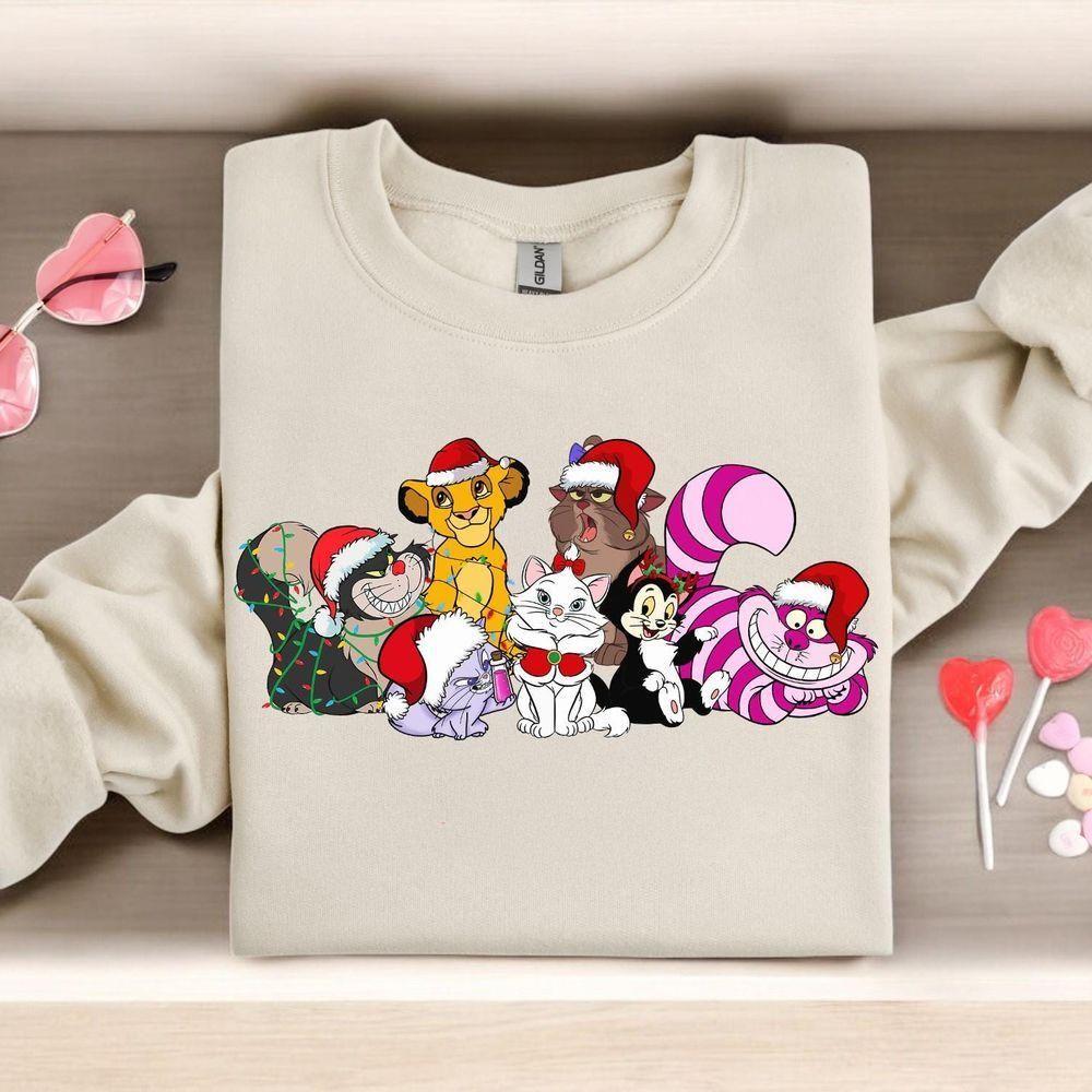 Vintage Merry Christmas Disney Cats Vuitino Shirt Vintage Merry Christmas Disney Cats Vuitino Shirt